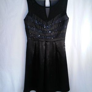 Dots Black Glitter and Mesh Dress